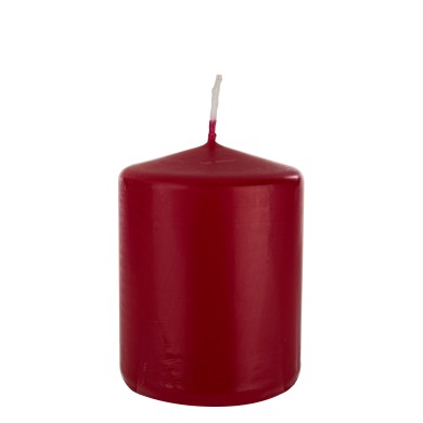 Candle - Dark Red - 6xH8cm Candle - Dark Red - 6xH8cm