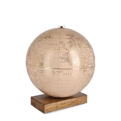 Decorative  Globe Ball Adventure - Wood Pink H35cm
