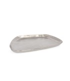 Decorative  Tray Chisel - Silver 30x28cm