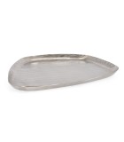 Decorative  Tray Chisel - Silver 38x34cm
