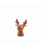 Tea Light Holder - Reindeer - Brown - 11xH17cm