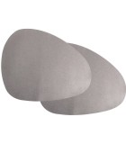 Placemat set PU Leather Silver 45x36cm (2pcs)