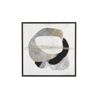 Πίνακας με Κορνίζα - Sketch - Χρυσό/Μαύρο - 50x50εκ