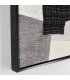 Fabric Painting with Frame - Tim - Black/White - 82,6X122,6cm