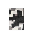 Fabric Painting with Frame - Tim - Black/White - 82,6X122,6cm