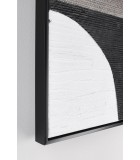 Fabric Painting with Frame - Trim - Black/White - 82,6X122,6cm