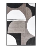 Fabric Painting with Frame - Trim - Black/White - 82,6X122,6cm