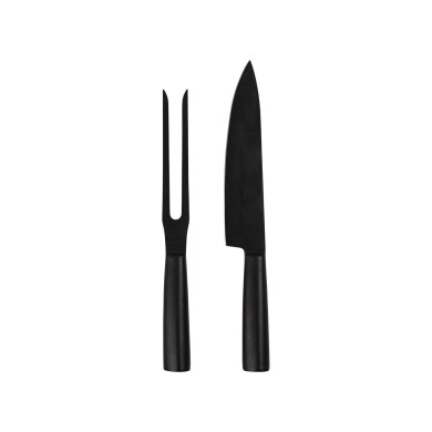 Meat Fork & Chef Knife G&C Black