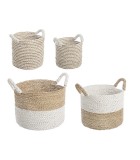 Decorative  Basket - Brown/White - D36xH28cm