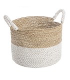 Decorative  Basket - Brown/White - D36xH28cm