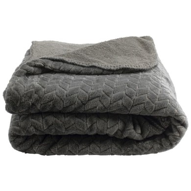 Blanket Plaid Teddy Dark Grey 150x200cm