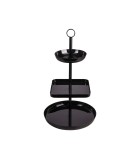 Serving Dish Etegare Black Metal o22x38cm