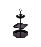 Serving Dish Etegare Black Metal o22x38cm