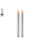 Battery Dinner Candle LED Moving Flame White (2pcs)