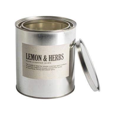Αρωματικό κερί σε Τενεκέ - Λεμόνι&Βότανα o10,5x12cm Αρωματικό κερί σε Τενεκέ - Λεμόνι&Βότανα o10,5x12cm