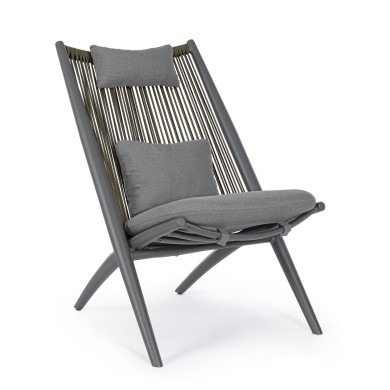Outdoor Lounge Chair - Aloha  Green/Charcoal - L66xW84x98cm