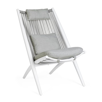 Outdoor Lounge Chair - Aloha - white - L66xW84x98cm