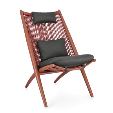 Outdoor Lounge Chair - Aloha - Terracotta - L66xW84x98cm
