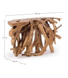 Console - Solidad - Wood Roots - Brown - 120x40x77cm