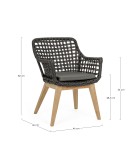 Outdoor Armchair- Madison - Black Chairs Outdoor Armchair- Madison - Black Chairs