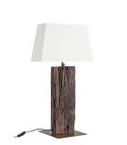 Table Lamp - Hugo Brass - White - H85cm