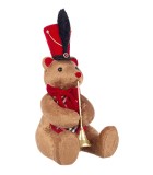 Decorative Bear Alwyn with Trumpet - Red
