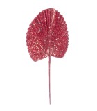 Decorative Leaf Fan - Red H52cm