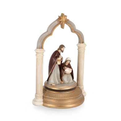 Decorative Nativity Karolyn with music - Gold Decorative Nativity Karolyn with music - Gold