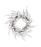Decorative Wreath - Hollyn - White - D36cm