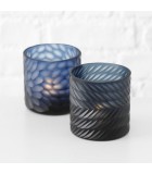 Tealight Holder - Bertin - Blue - H10cm