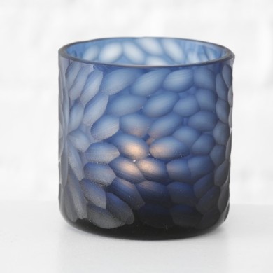Tealight Holder - Bertin - Blue - H10cm