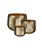 Flower Pot Cezar Round - Aluminium Gold 17,5x20cm