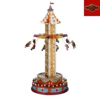 Decorative Circus Game - Movement/Lights - Red/Gold - H55xD29cm