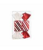 Ornament Candy Set - Caramella - Red/White - H32cm (2 pcs)