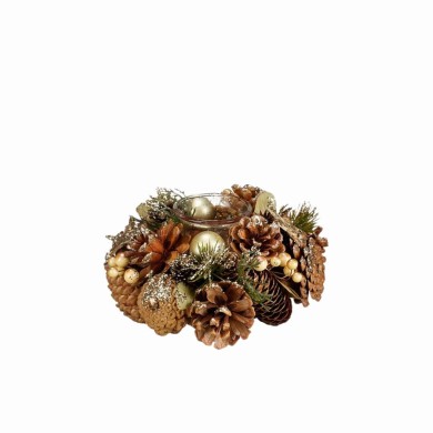 Candle Holder - Brant - Gold - 19xH9cm