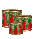 Pot Drum Set (3Pcs) - Red - 25,5X31,5Cm Pot Drum Set (3Pcs) - Red - 25,5X31,5Cm