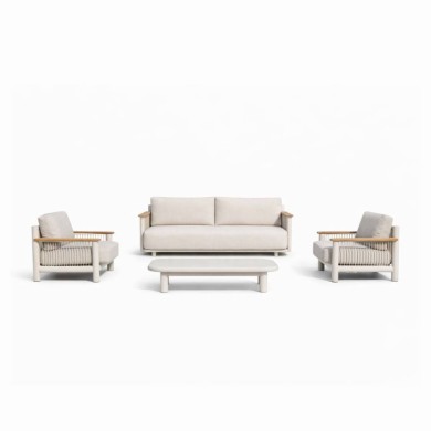 Lounge set 4 pcs AMSTERDAM outdoor - Sand