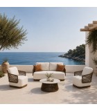Lounge set 4 pcs ARLANDA outdoor - Brown / Beige