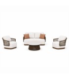 Lounge set 4 pcs ARLANDA outdoor - Brown / Beige