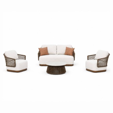 Lounge set 4 pcs ARLANDA outdoor - Brown / Beige