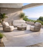 Lounge set 4 pcs MOJO aluminium outdoor (no rope) - Taupe Lounge set 4 pcs MOJO aluminium outdoor (no rope) - Taupe