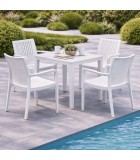 Outdoor Armchair - Stripes - White Chairs Outdoor Armchair - Stripes - White Chairs