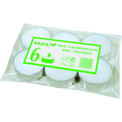 Tealight Set Maxi - White 20x58mm (6pcs)