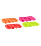 Silicone Muffin Form - 12 - Orange/Pink/Red/Green - 36x23cm