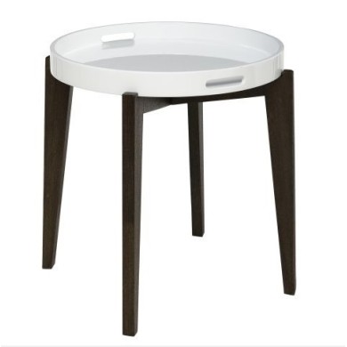 Table Tray - Krista - Black/White -  50X50X54