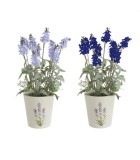 Artificial Lavender in pot - Purple - H28cm