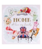 PAINTING  HOME - ON PRINTED CANVAS  28X1.5X28CM