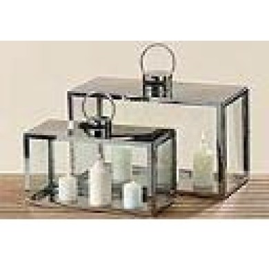 lantern Caruso 54x25x37cm handle: 10cm stainless steel silver lantern Caruso 54x25x37cm handle: 10cm stainless steel silver