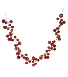 Christmas Garland with Baubles - Red - 180cm