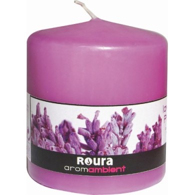 Scented Candle Pillar Lavender - Purple 80x70mm